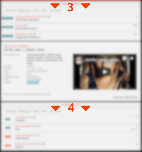 Blurred song page in the 2018 design with the number of initial and follow-up songs